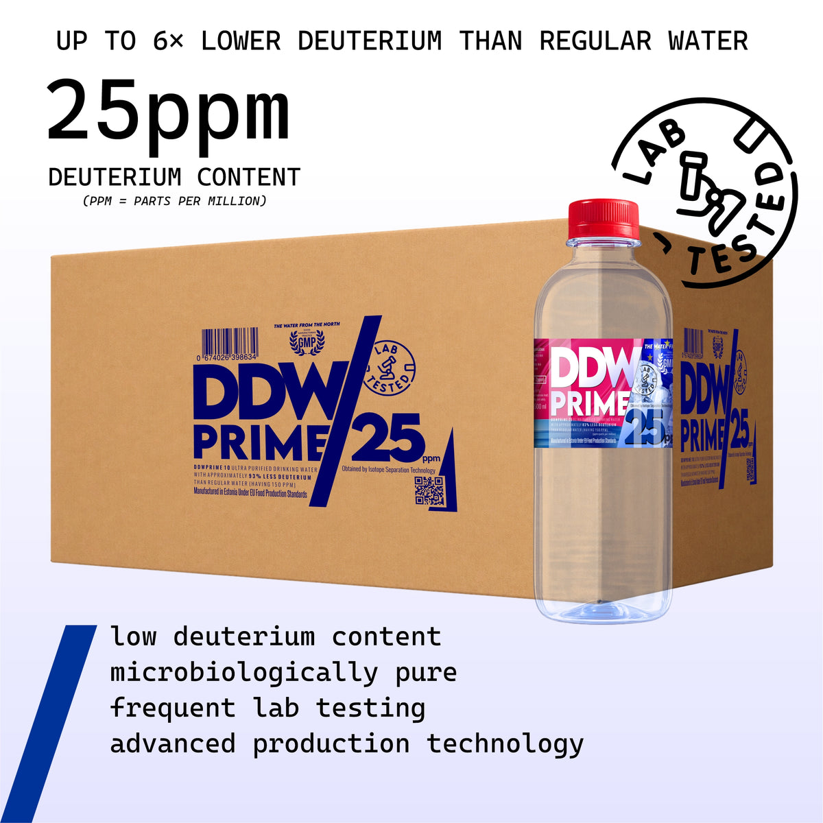 25 ppm DDW Prime Deuterium-Depleted Water